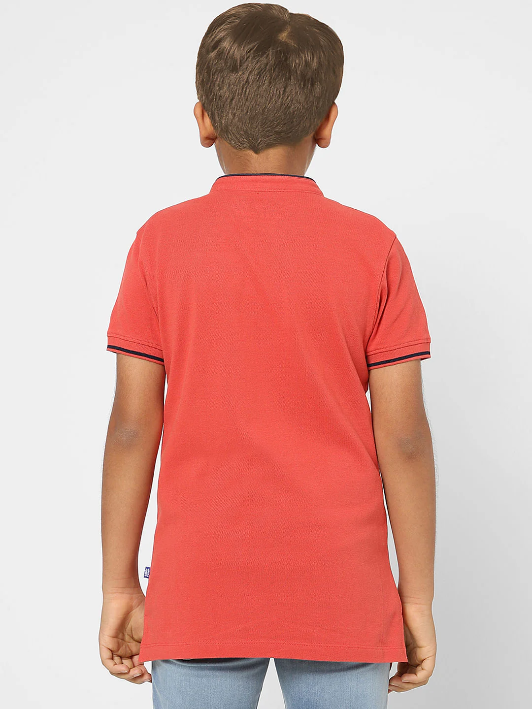 BOYS Red Polo Neck T-shirt - Image 4