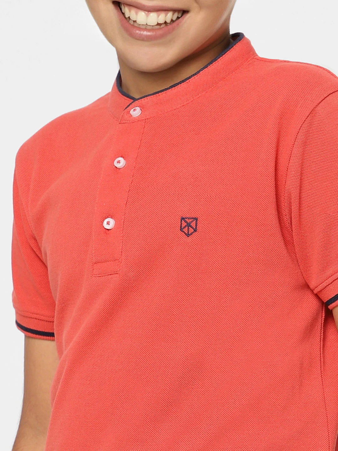 BOYS Red Polo Neck T-shirt - Image 5