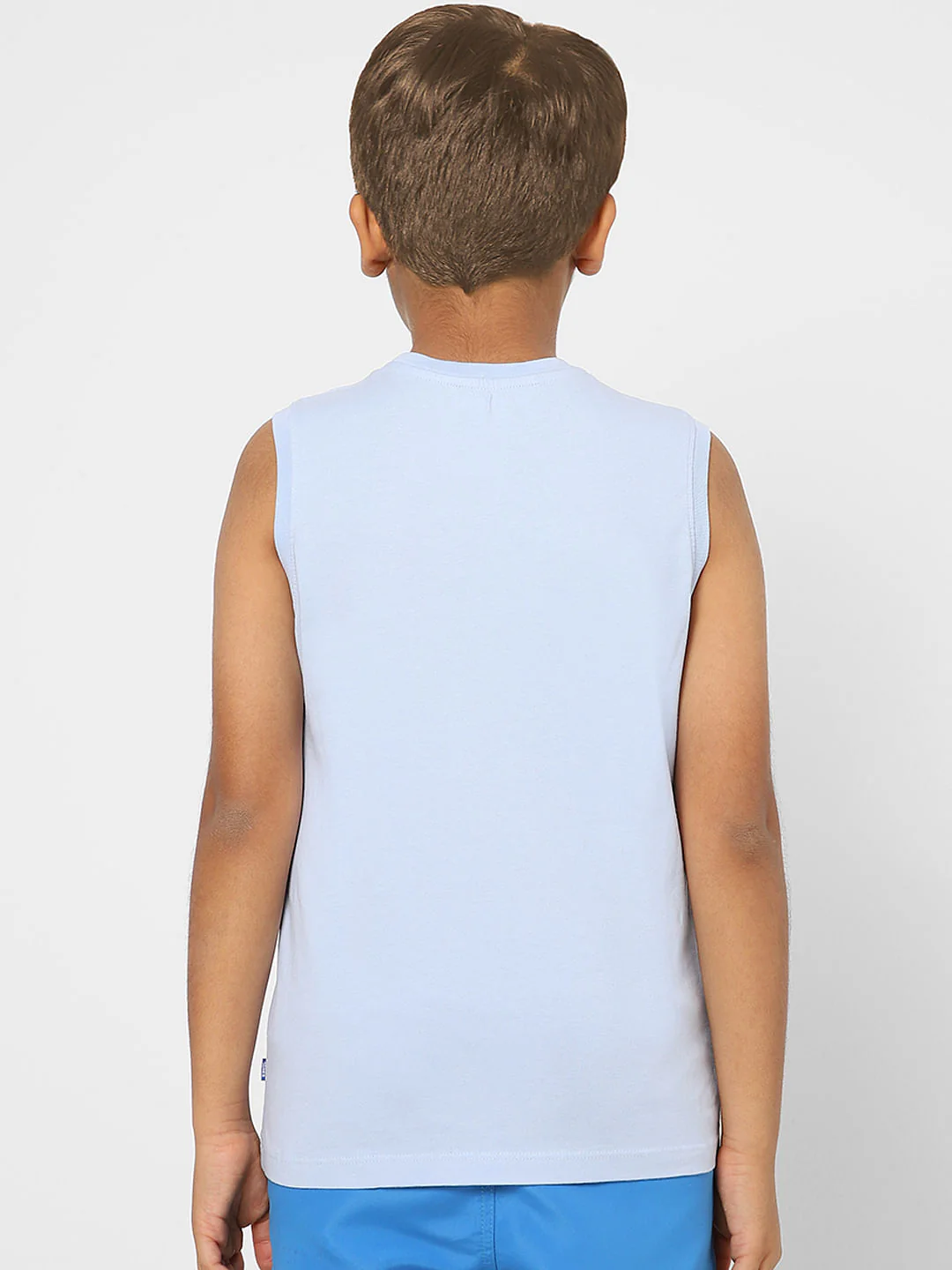 Boys Blue Graphic Print Crew Neck T-shirt - Image 4
