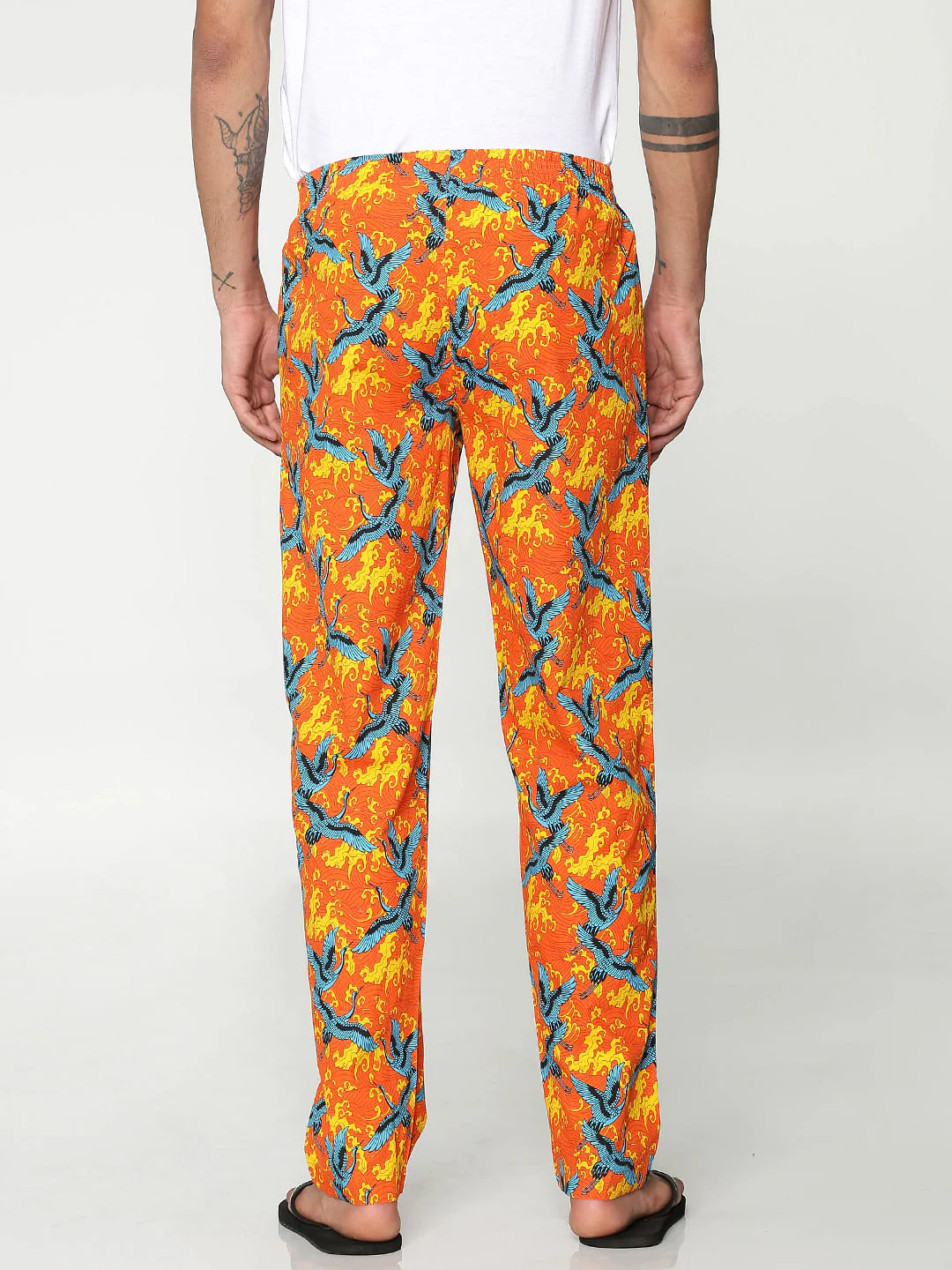 Rose All Over Flying Cranes Print Pyjama - Image 4