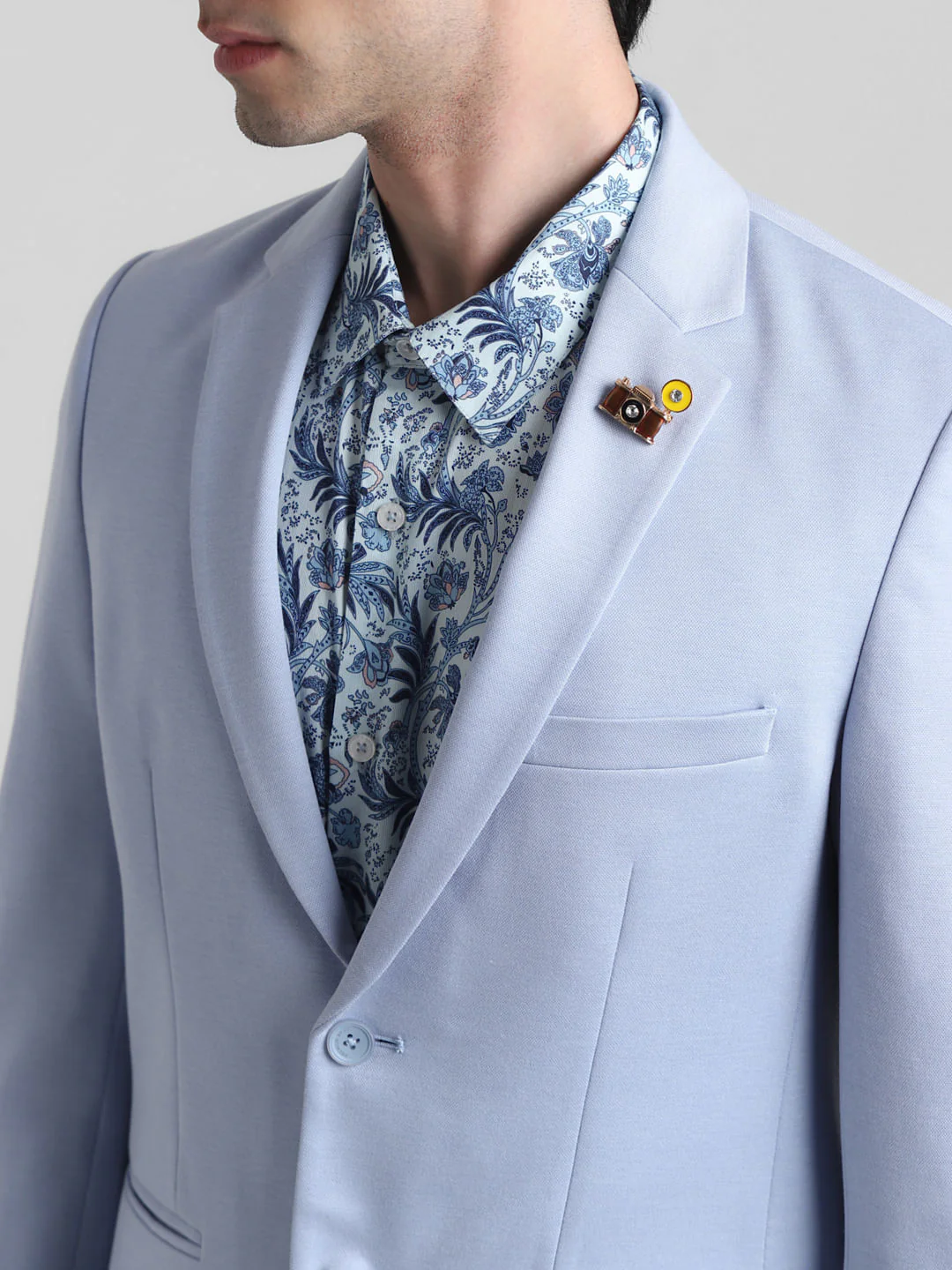 Light Blue Knitted Co-ord Set Blazer - Image 5