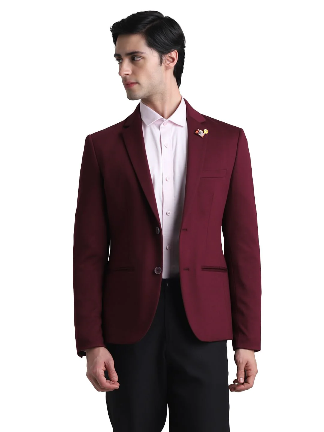 Maroon Knitted Co-ord Set Blazer - Image 2