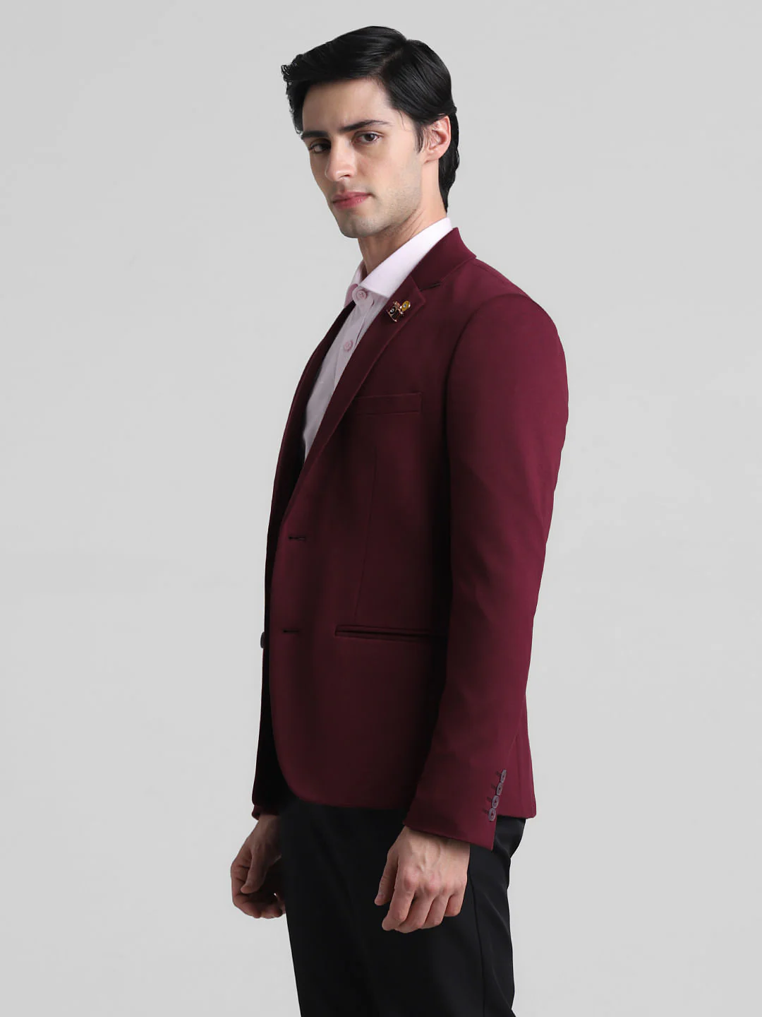 Maroon Knitted Co-ord Set Blazer - Image 3