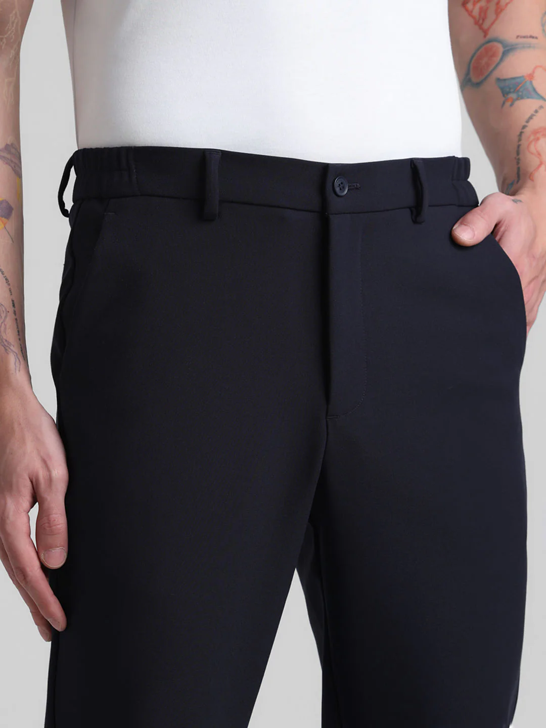 Blue Mid Rise Slim Co-ord Set Trousers - Image 4
