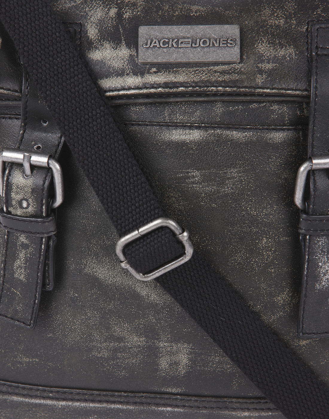 Black Leather Sling Bag - Image 4