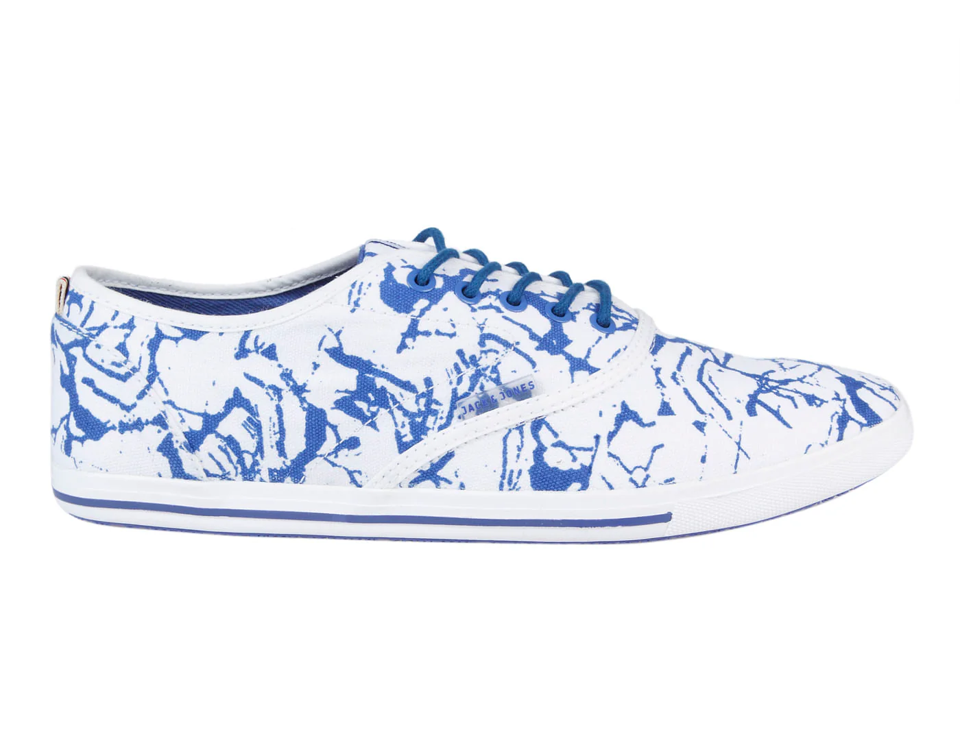Blue & White All Over Print Sneakers