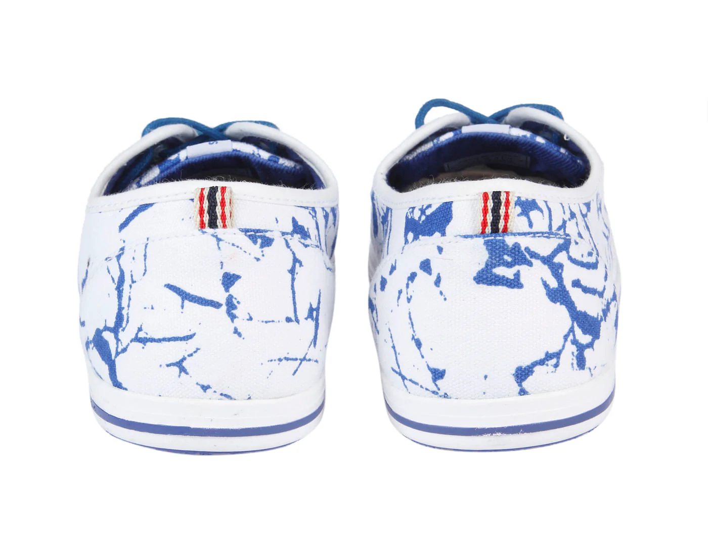 Blue & White All Over Print Sneakers - Image 4