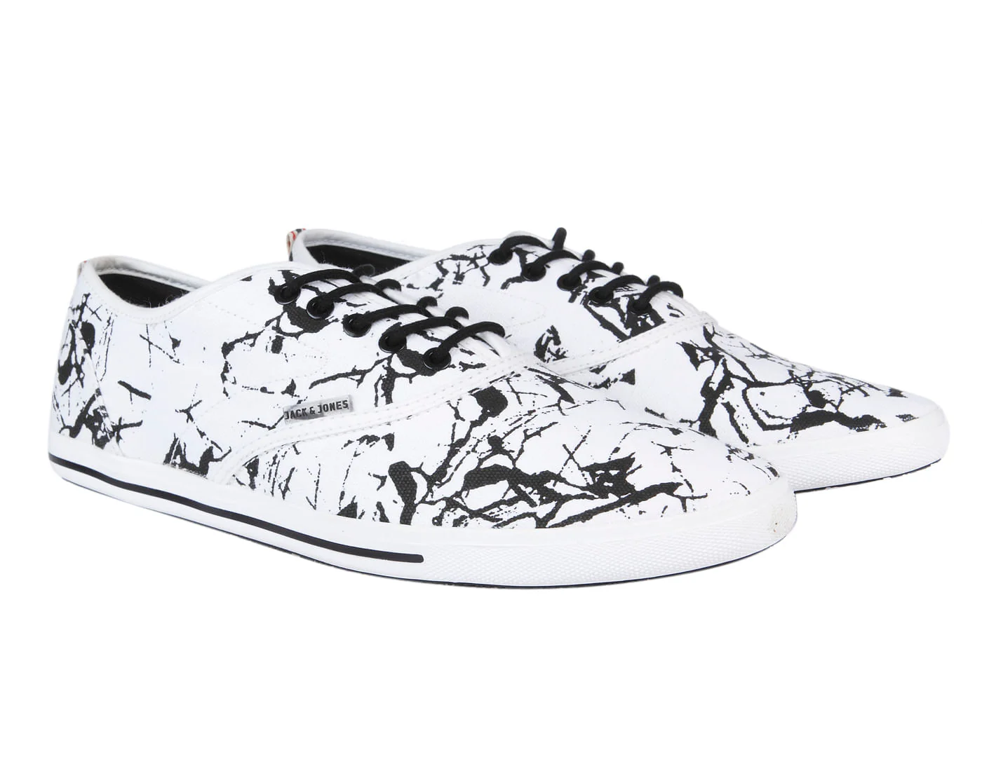 Black & White All Over Print Sneakers - Image 2