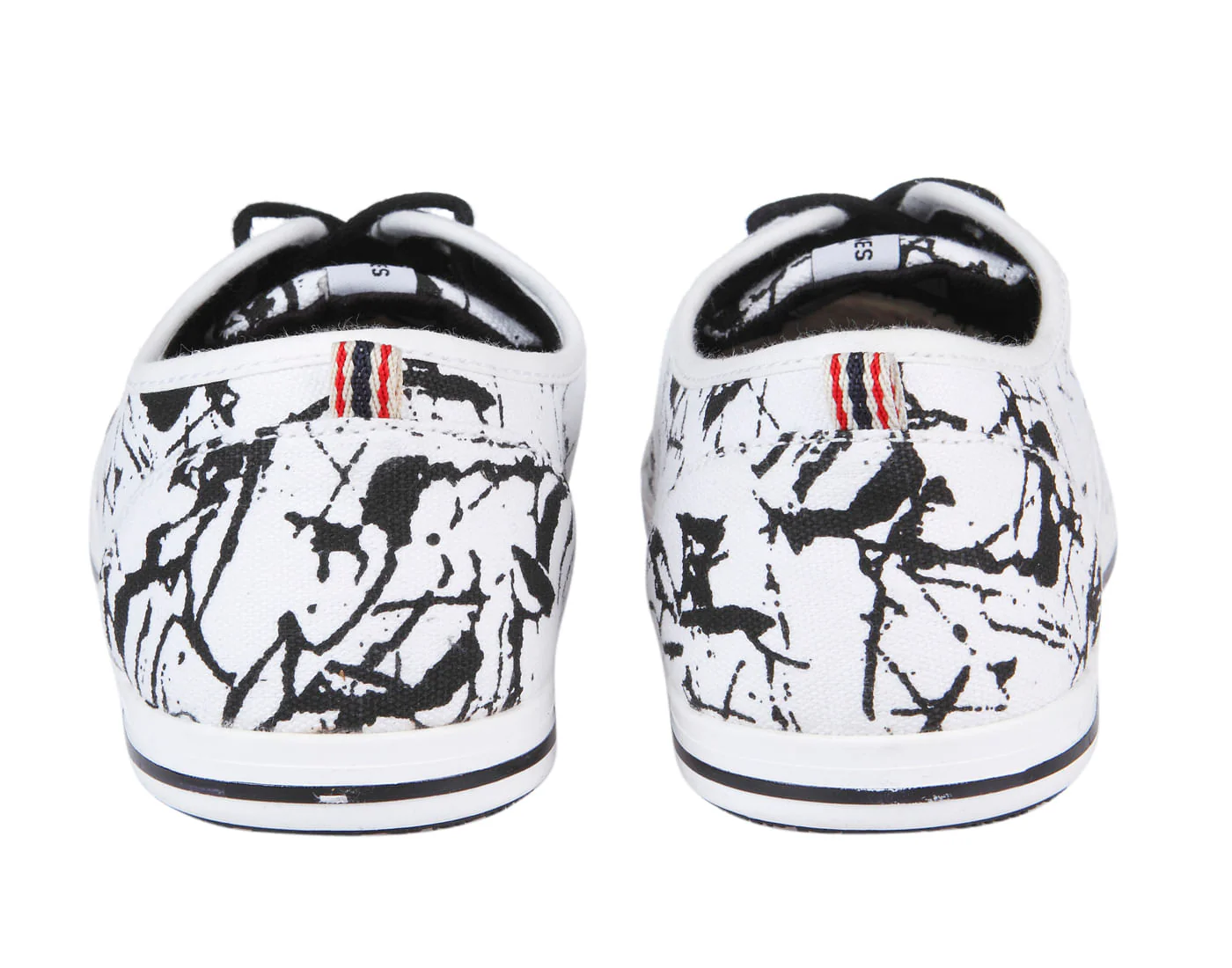 Black & White All Over Print Sneakers - Image 4