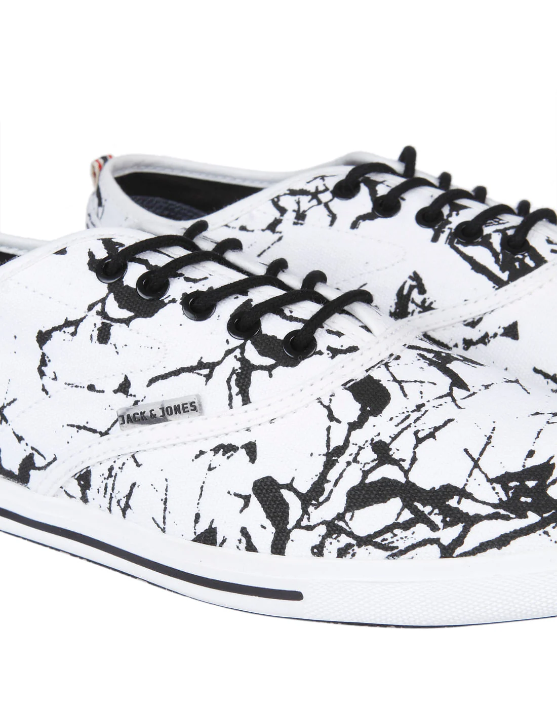 Black & White All Over Print Sneakers - Image 5