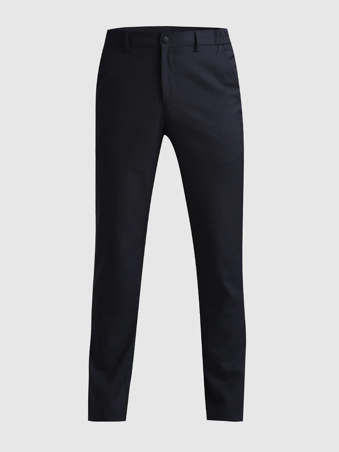 Navy Blue Mid Rise Printed Trousers - Image 6