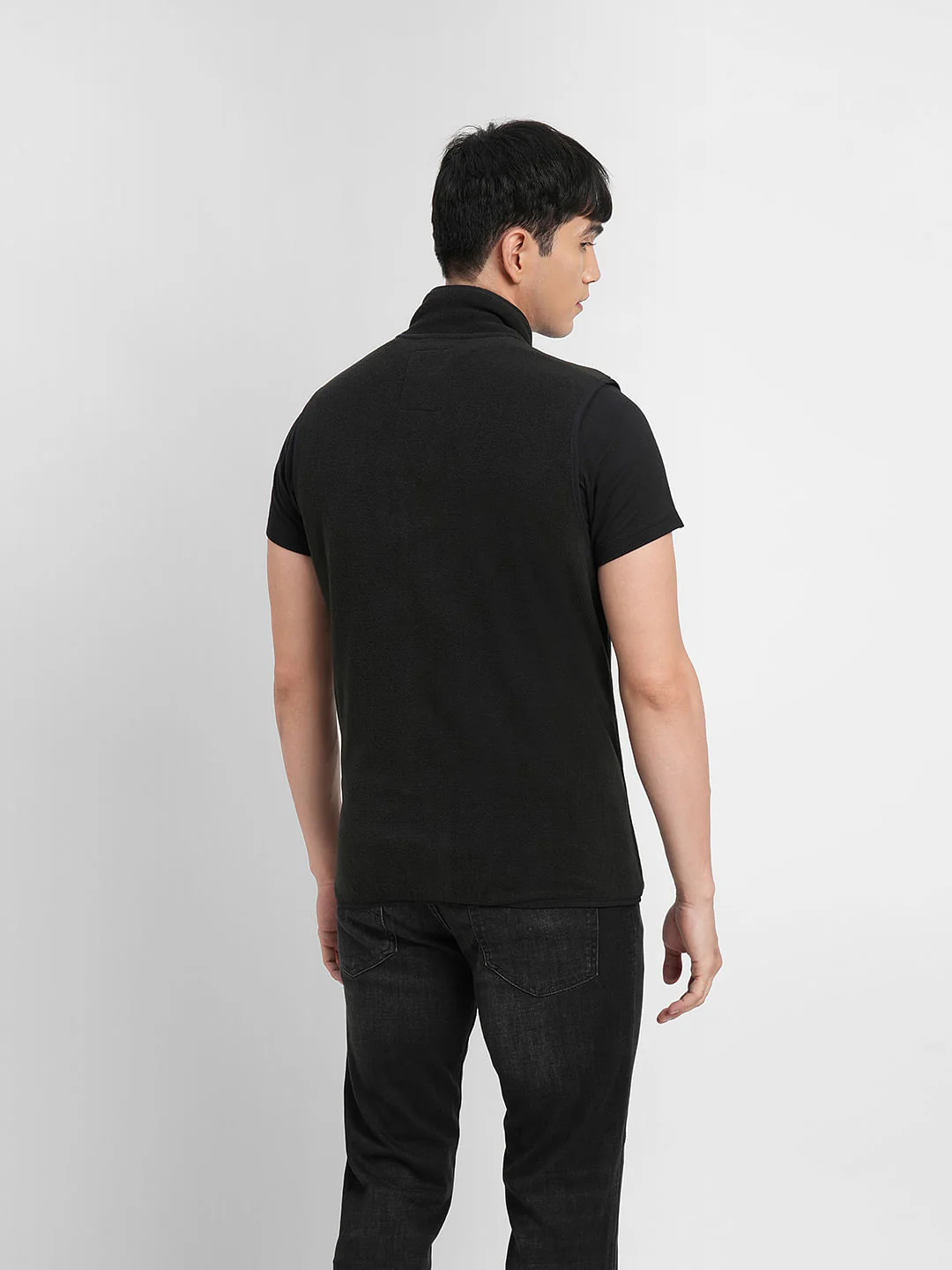 Black Polar Vest Jacket - Image 4