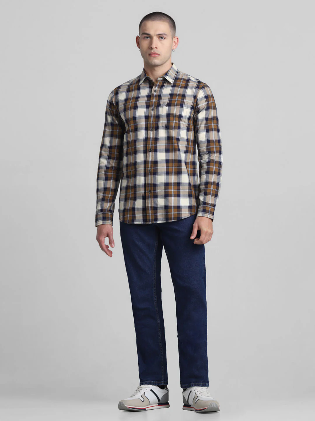 Brown Check Full Sleeves Shirt - Image 6
