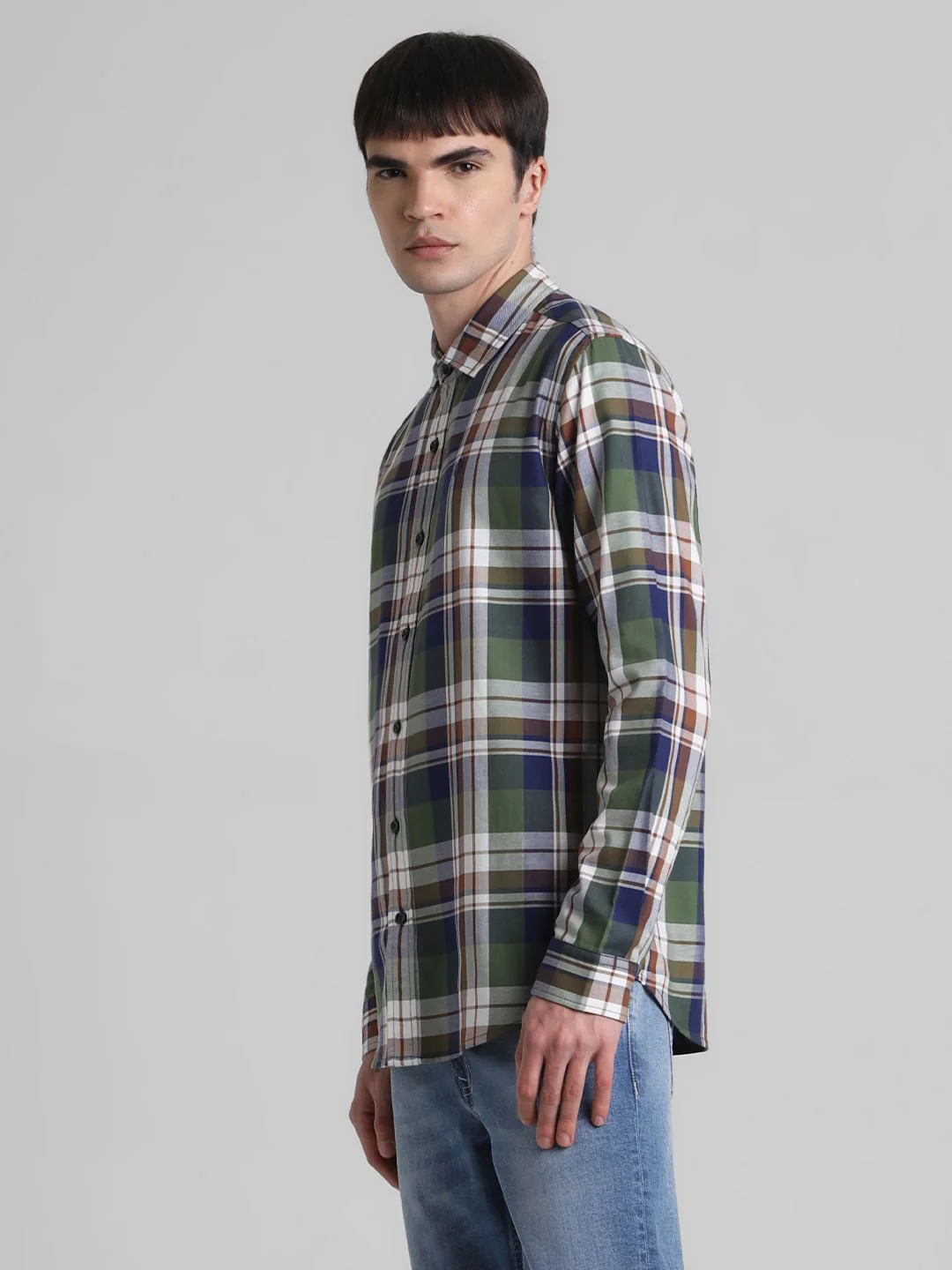 Green Check Full Sleeves Shirt - Image 3