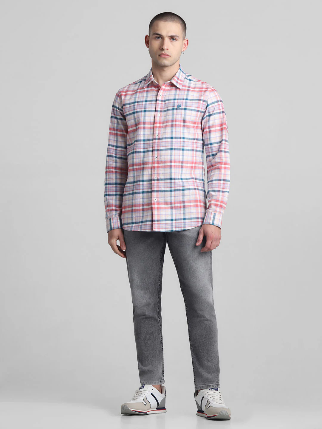 Pink Check Full Sleeves Shirt - Image 6