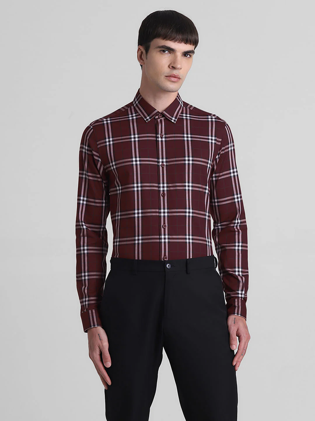 Red Check Full Sleeves Shirt - Image 2