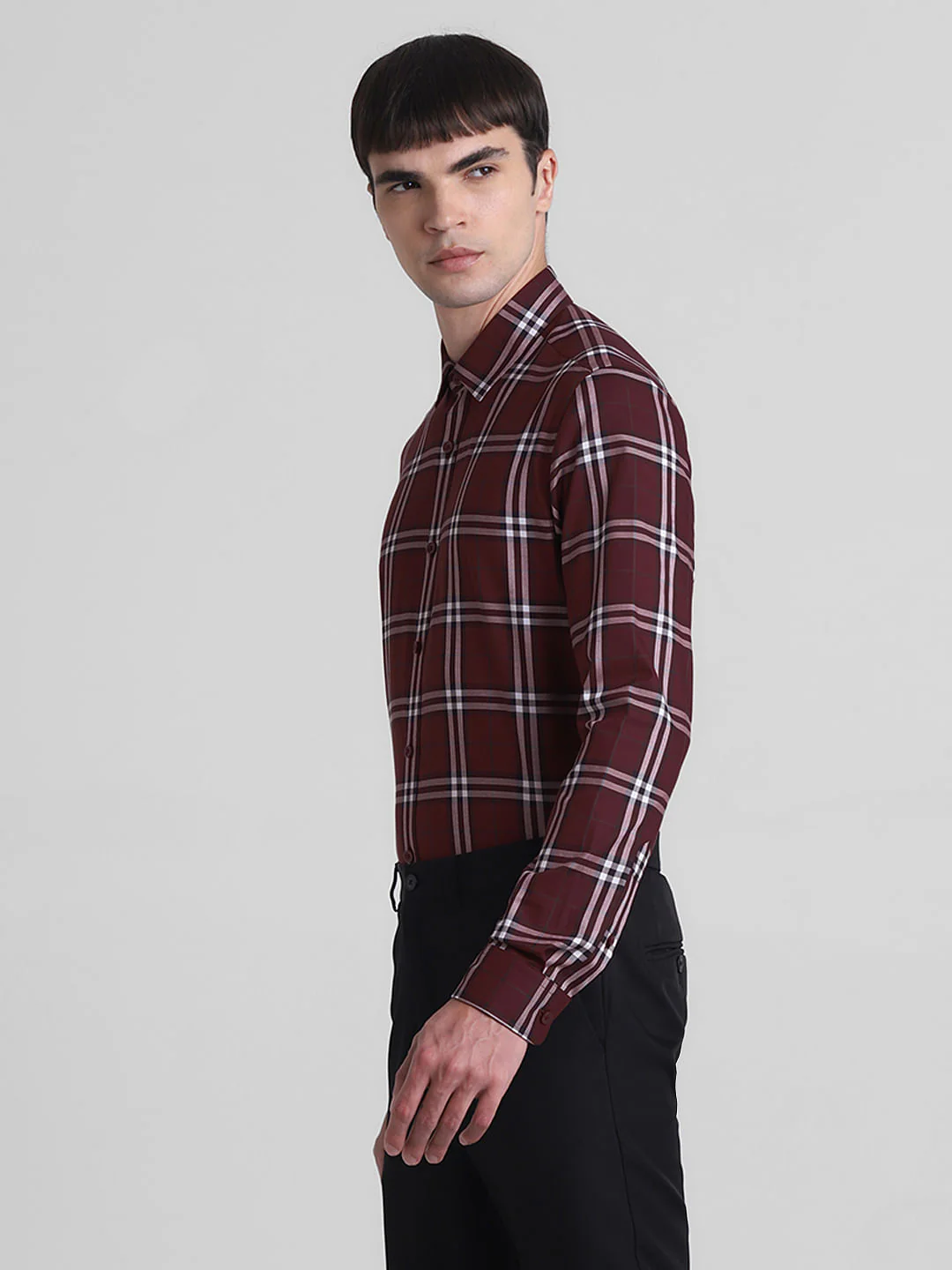 Red Check Full Sleeves Shirt - Image 3