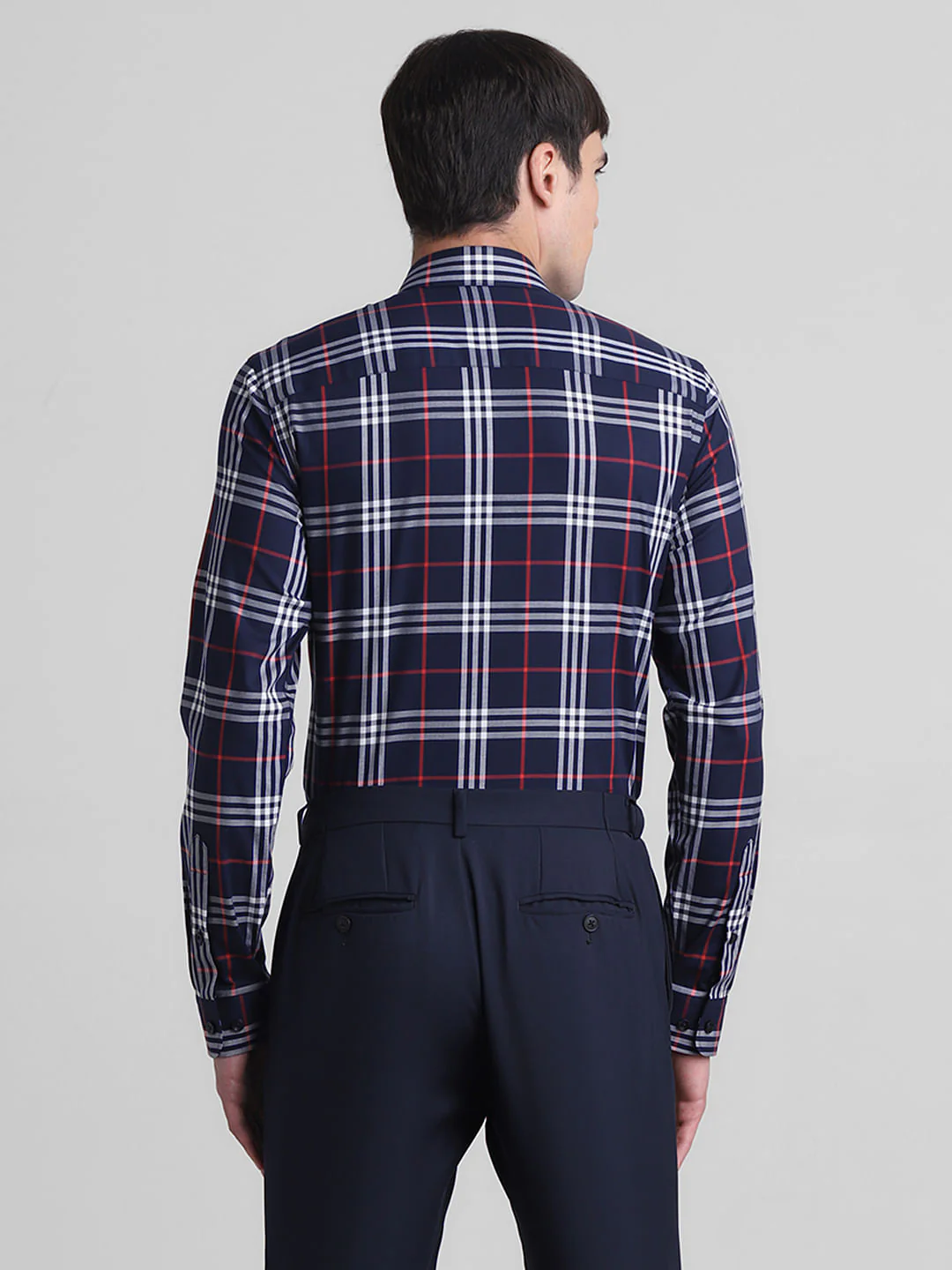 Blue Check Full Sleeves Shirt - Image 4