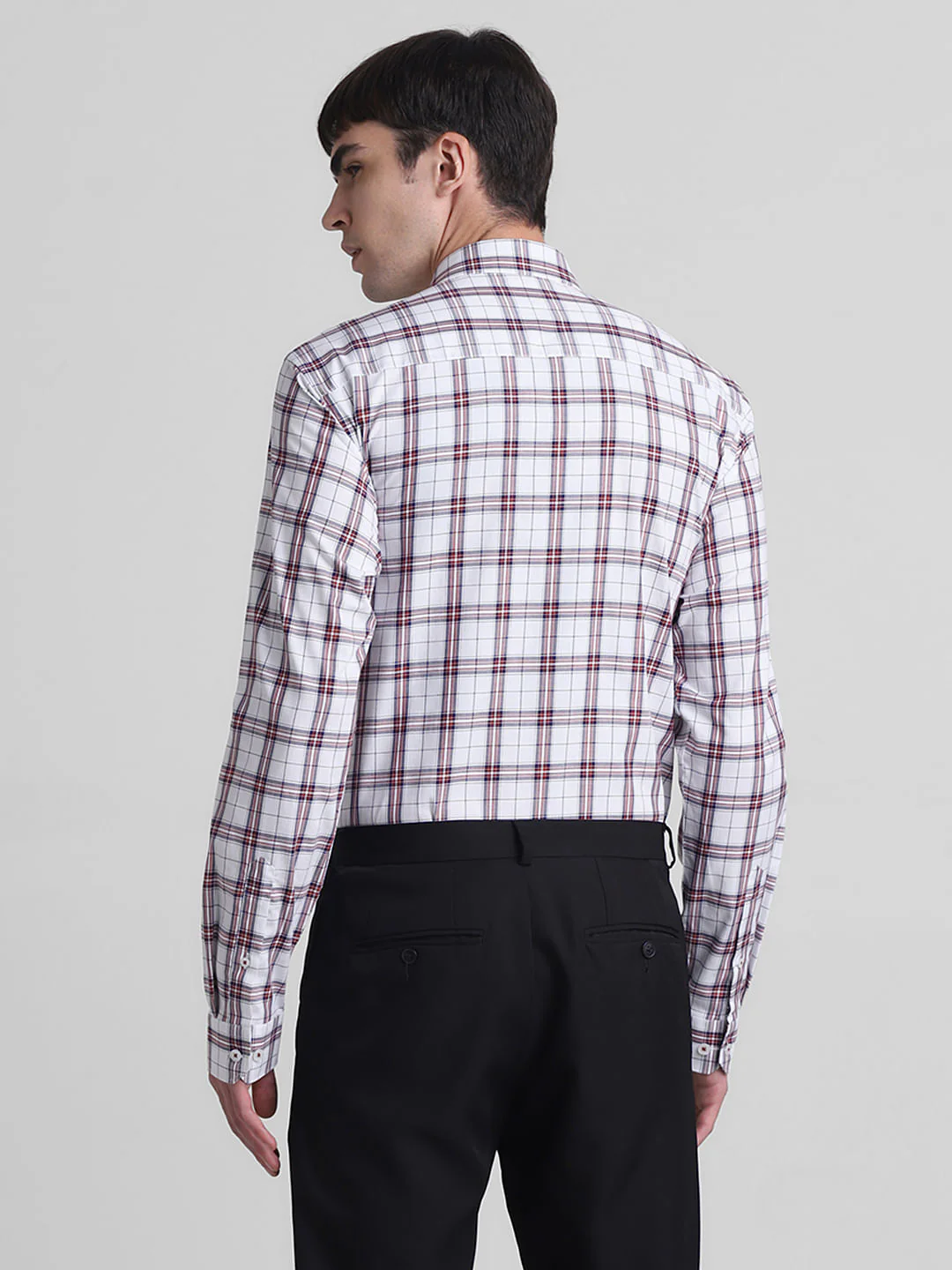 White Check Print Full Sleeves Shirt - Image 4