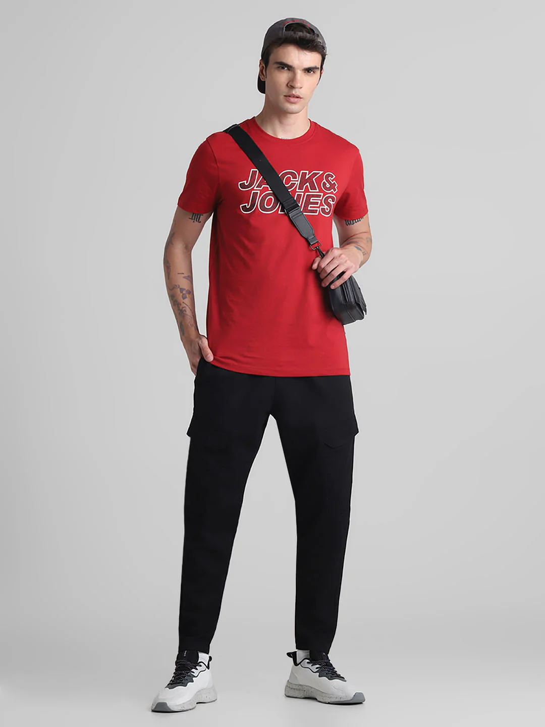 Black Mid Rise Cargos - Image 6