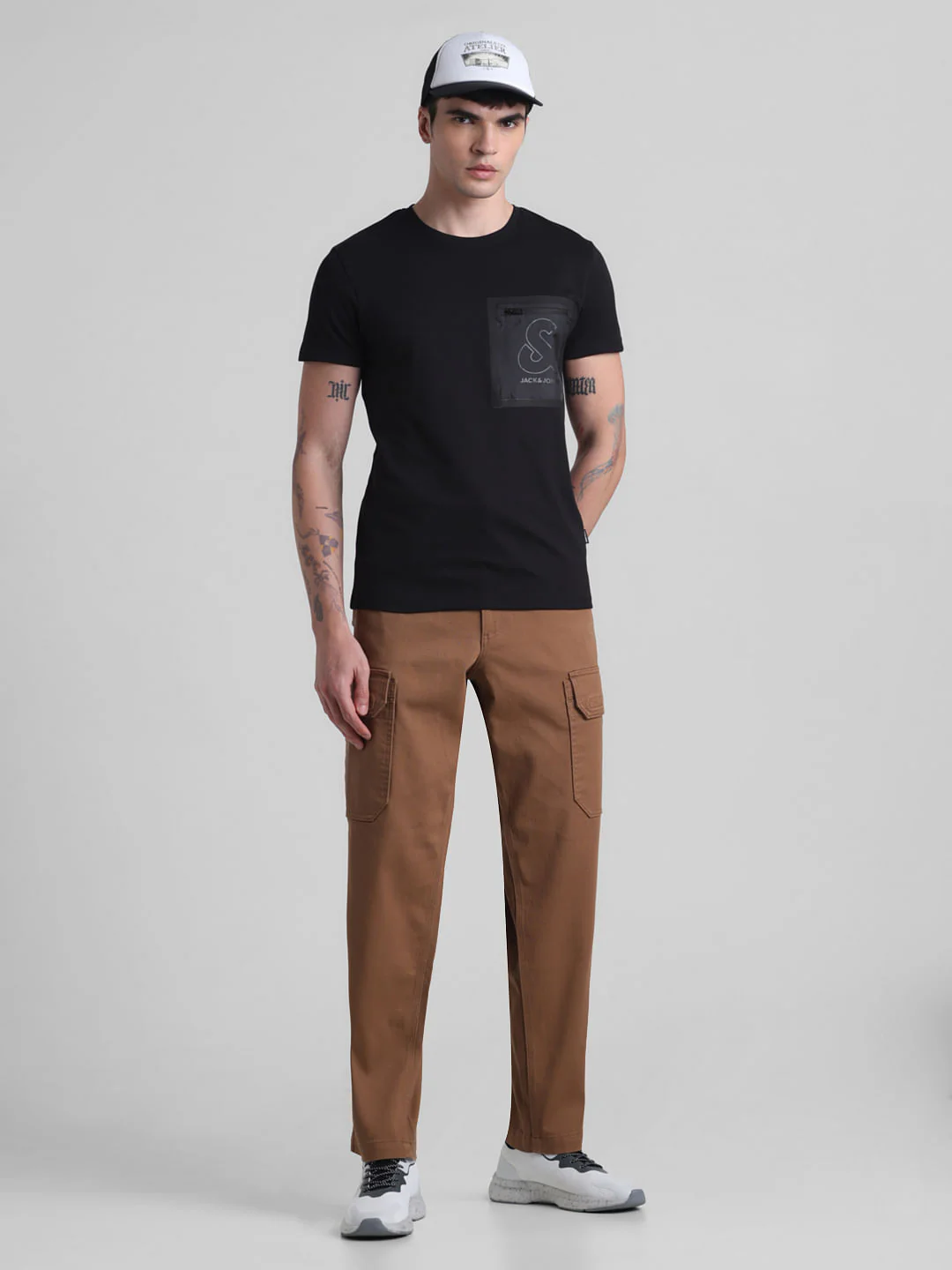 Brown Mid Rise Regular Fit Cargo Pants - Image 5