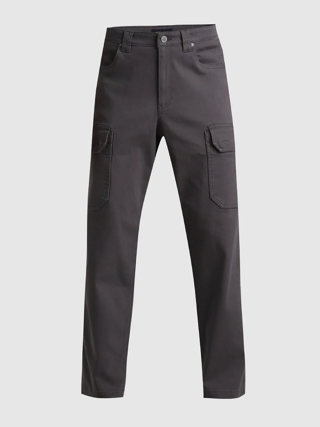 Regular Fit 6 Pocket Cargos - Dark Grey - Image 6