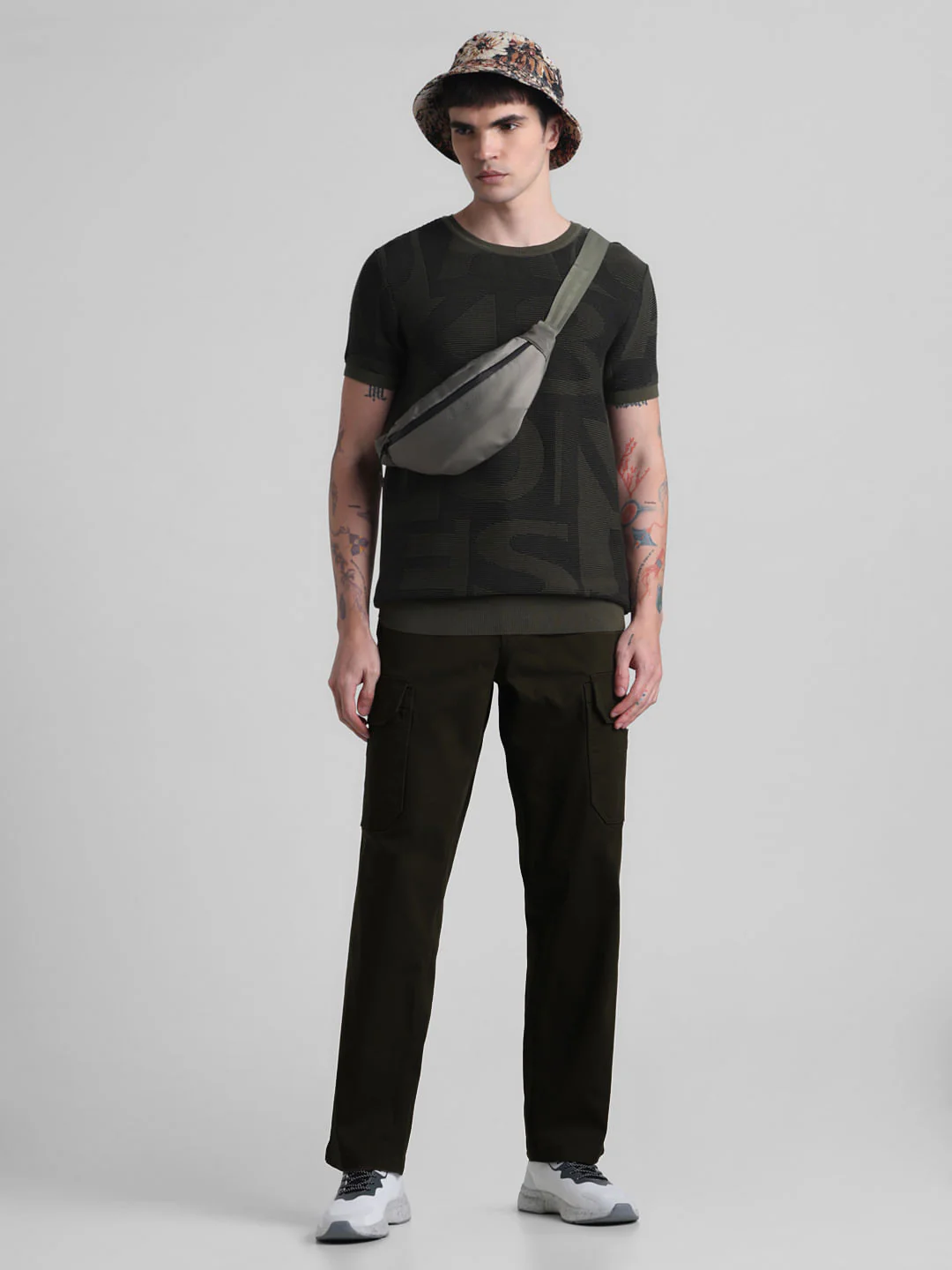 Regular Fit 6 Pocket Cargos - Green - Image 5