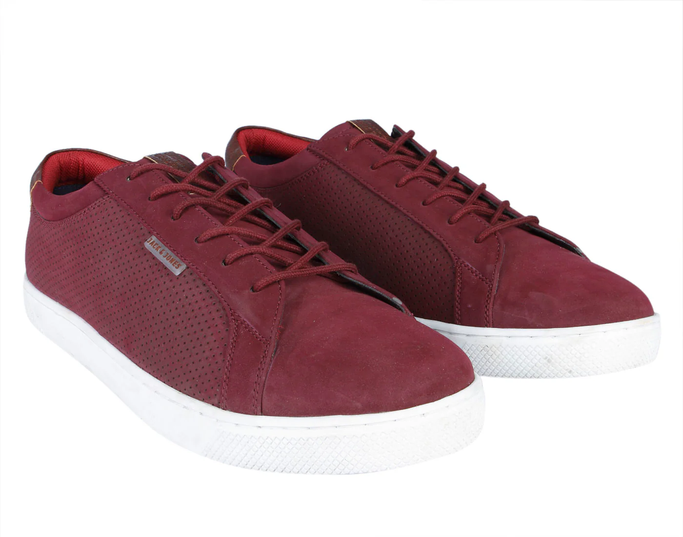 Red Synthetic Suede Sneakers - Image 2