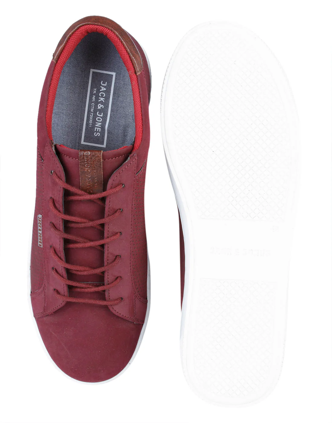 Red Synthetic Suede Sneakers - Image 3