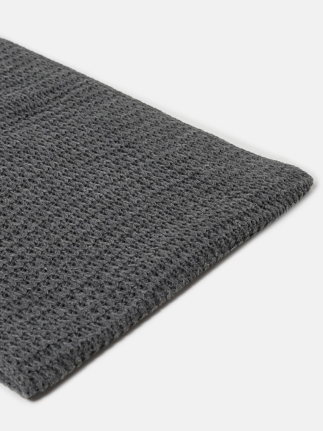 Grey Knit Tube Scarf - Image 2