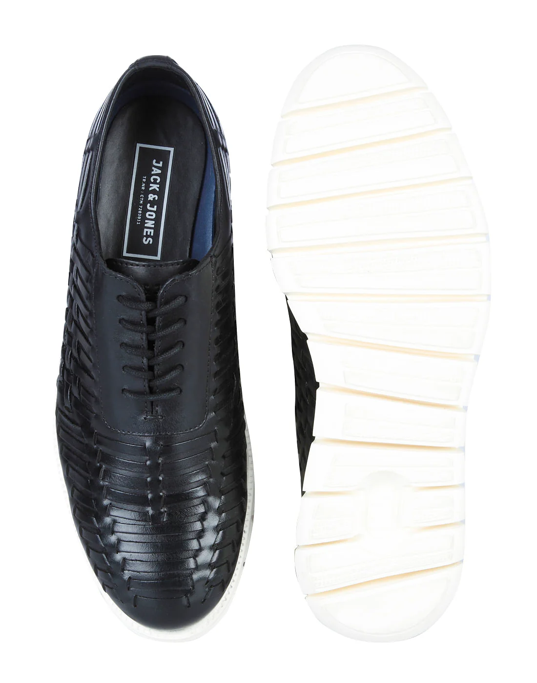 Black Self-Design Sneakers - Image 3