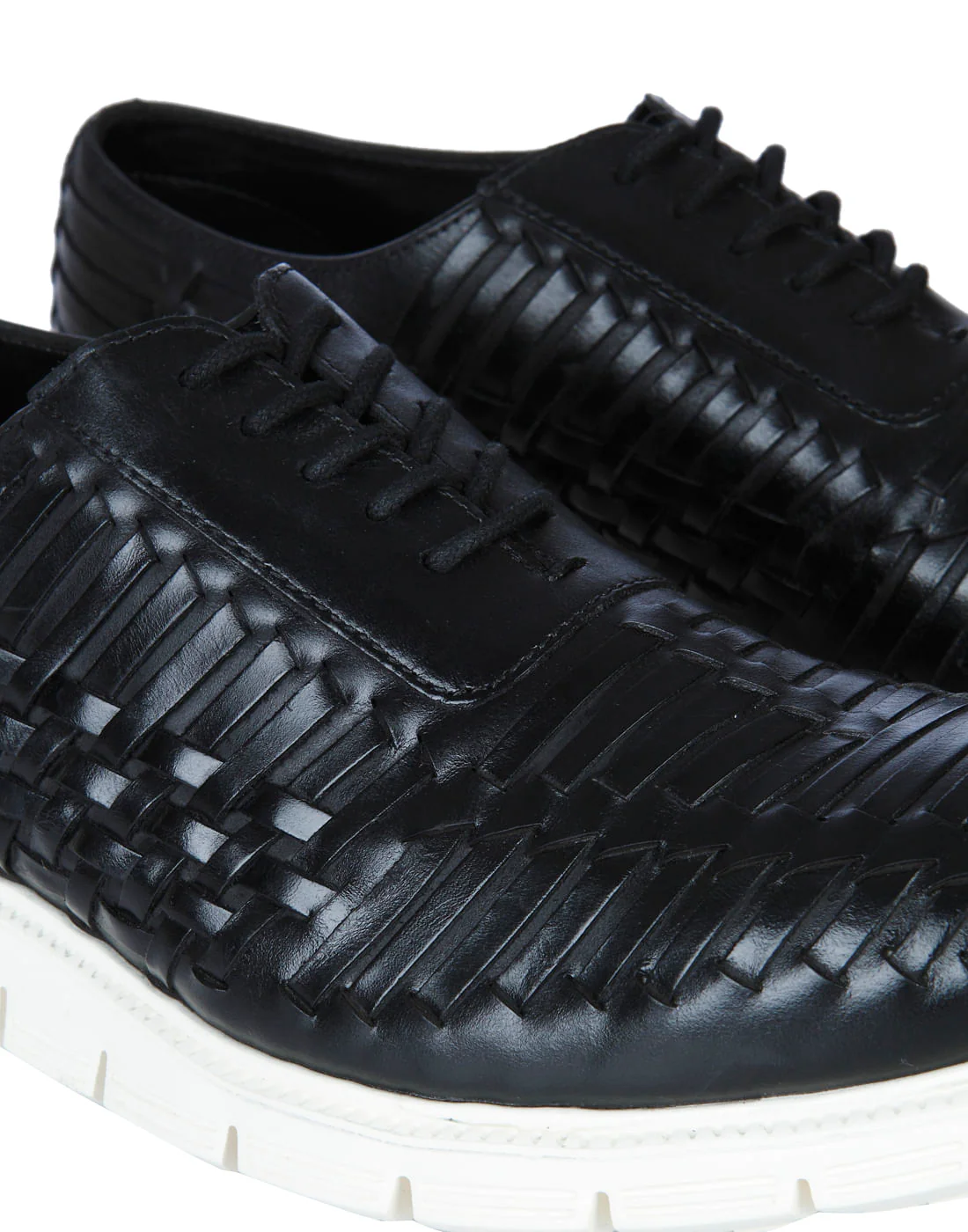 Black Self-Design Sneakers - Image 5