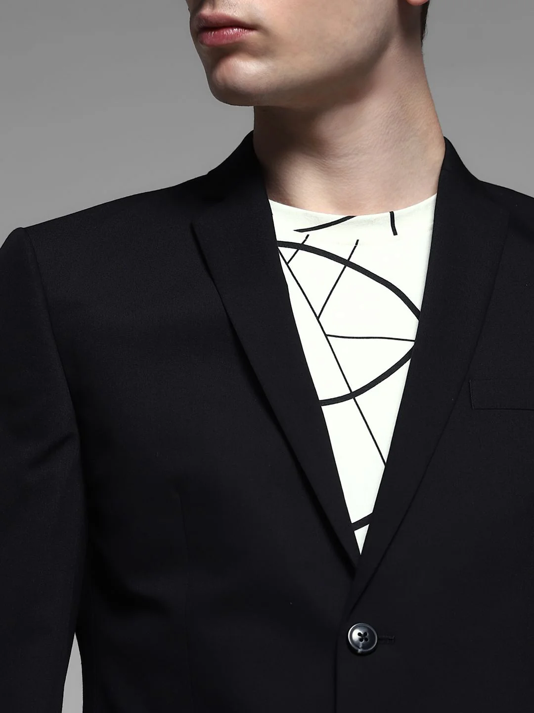 Black Double Button Blazer - Image 5
