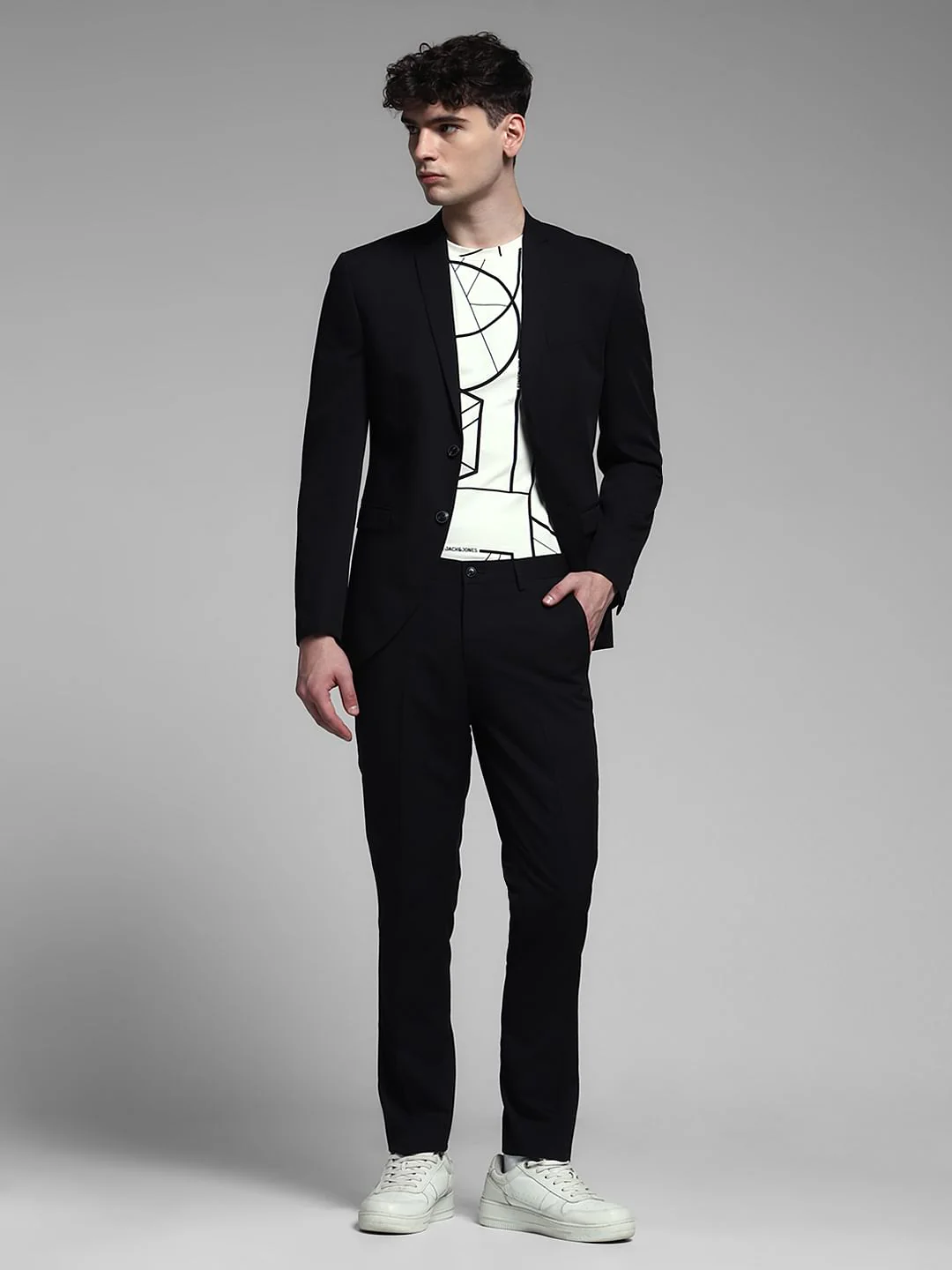 Black Double Button Blazer - Image 6