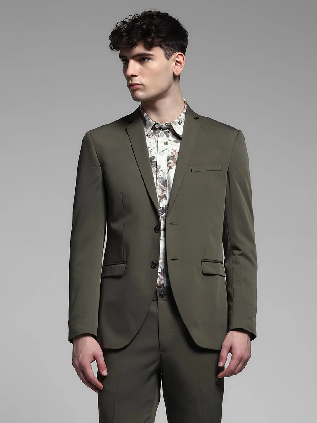 Green Double Button Blazer - Image 2