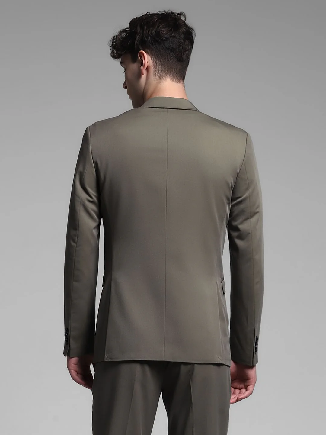 Grey Double Button Blazer - Image 4