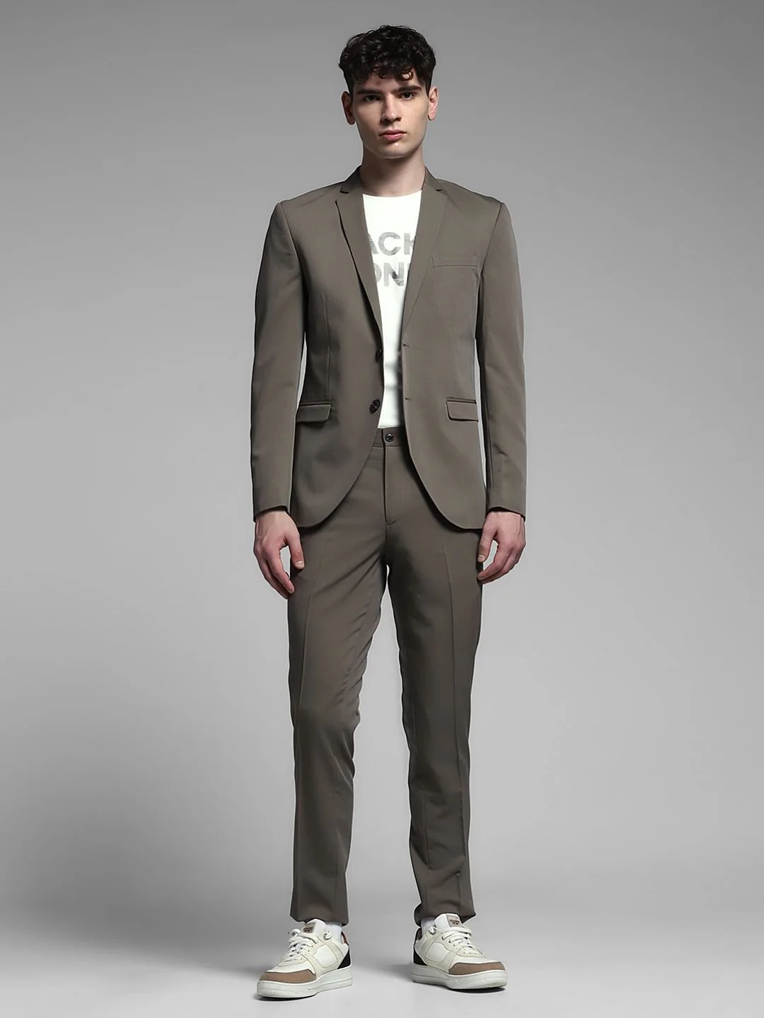 Grey Double Button Blazer - Image 6
