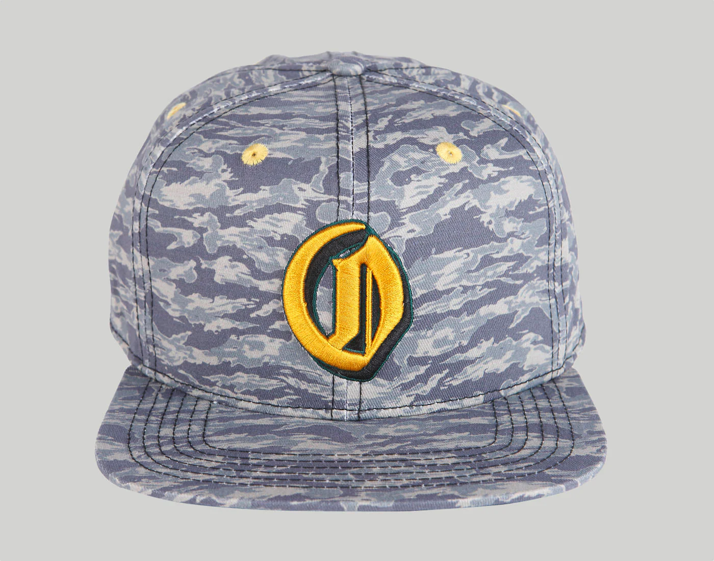 Green Abstract Print Snapback Cap