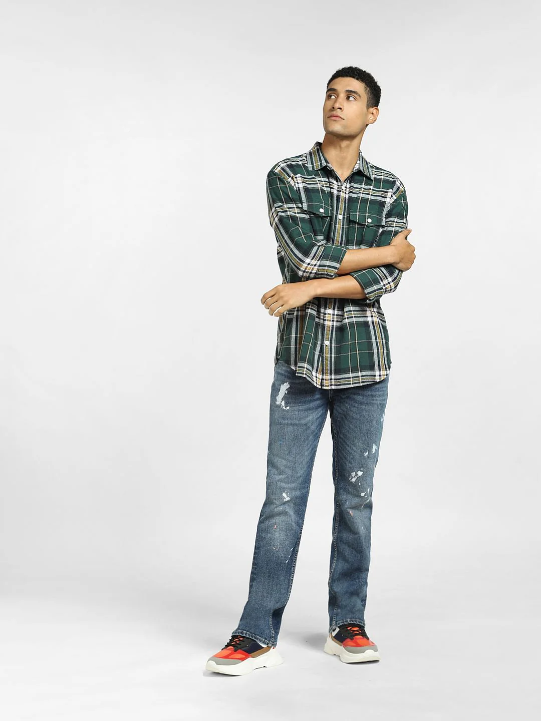 Green Check Full Sleeves Shirt - Image 6