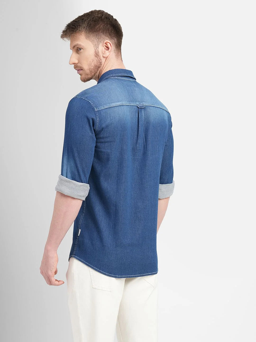 Blue Denim Full Sleeves Shirt - Image 4