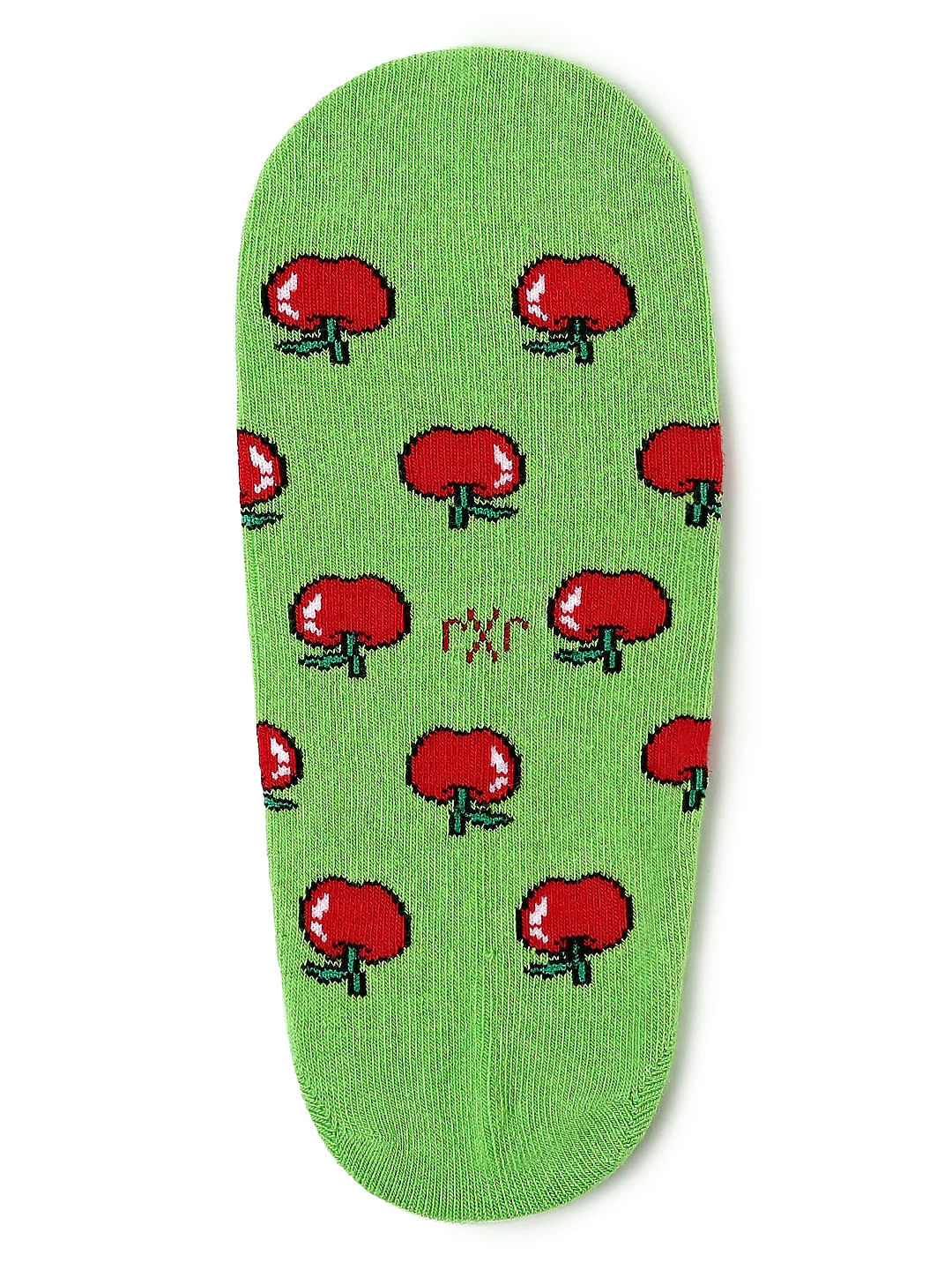 Green Apple Print No Show Socks - Image 2
