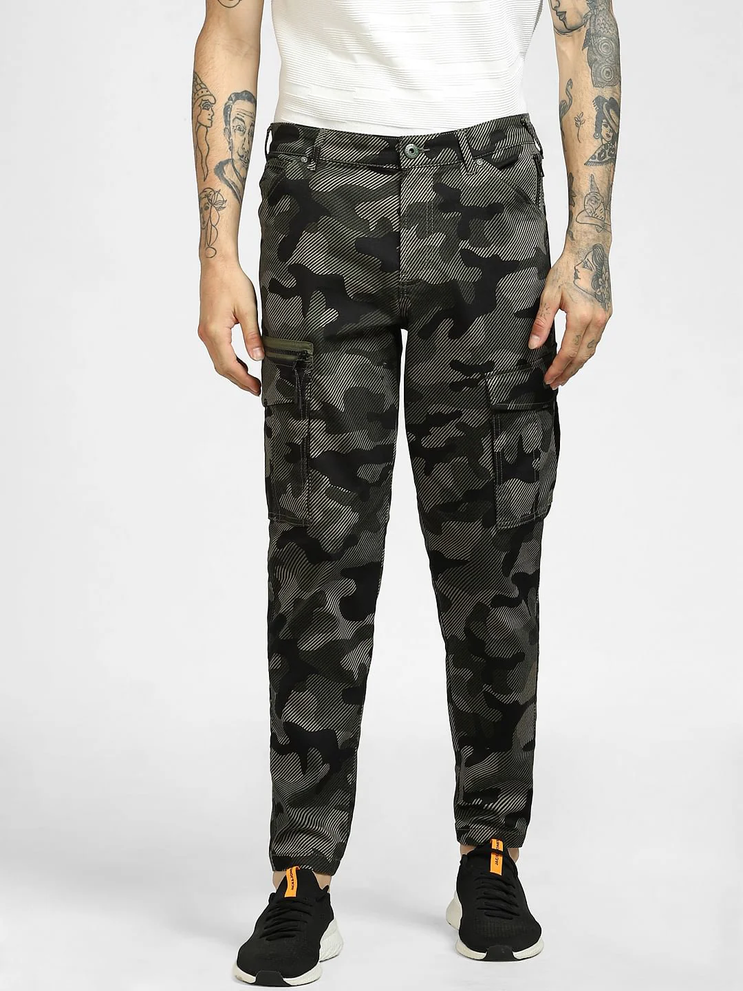Green Mid Rise Camo Print Pants - Image 2