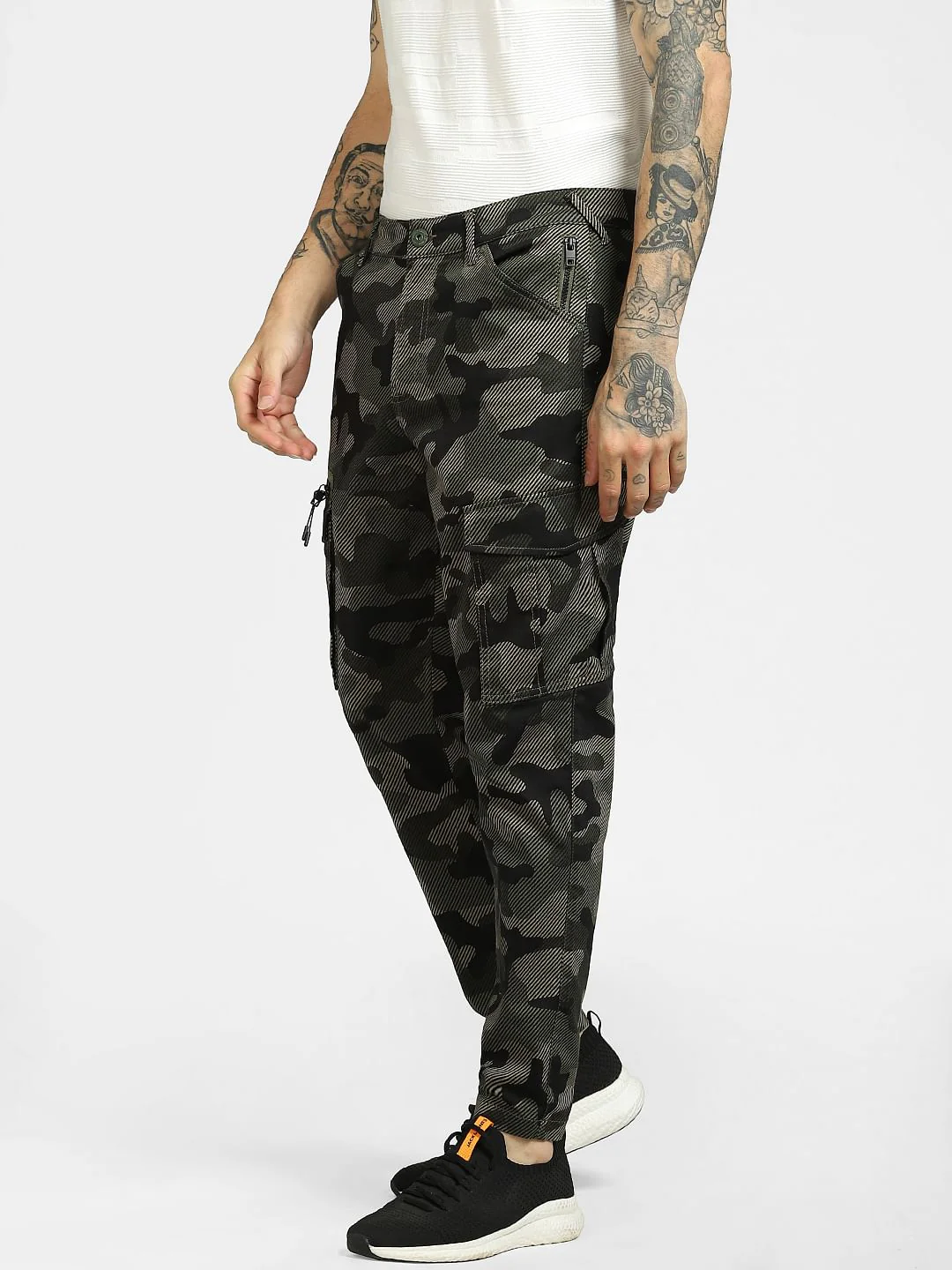 Green Mid Rise Camo Print Pants - Image 3
