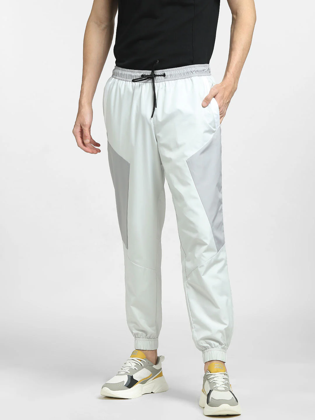 Grey Colourblocked Co-ord Trackpants - Image 2