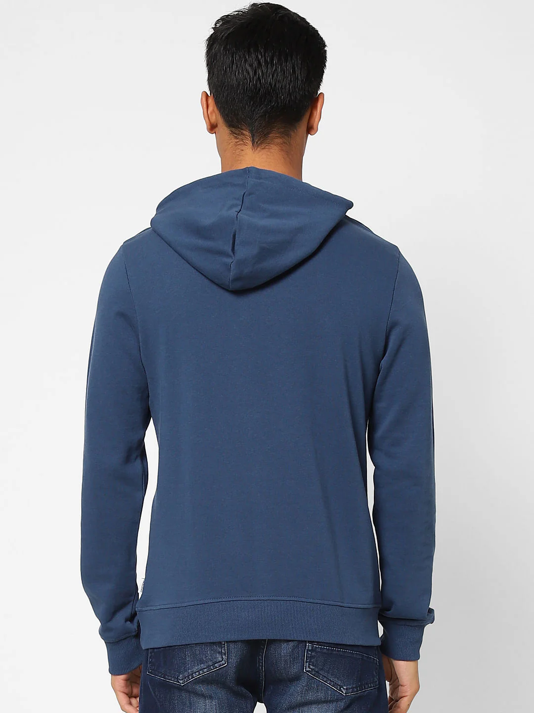 Blue Logo Print Hooded Sweatshirt - Image 4