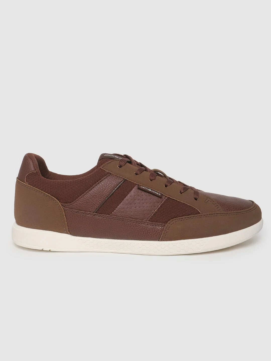 Brown Textured Sneakers
