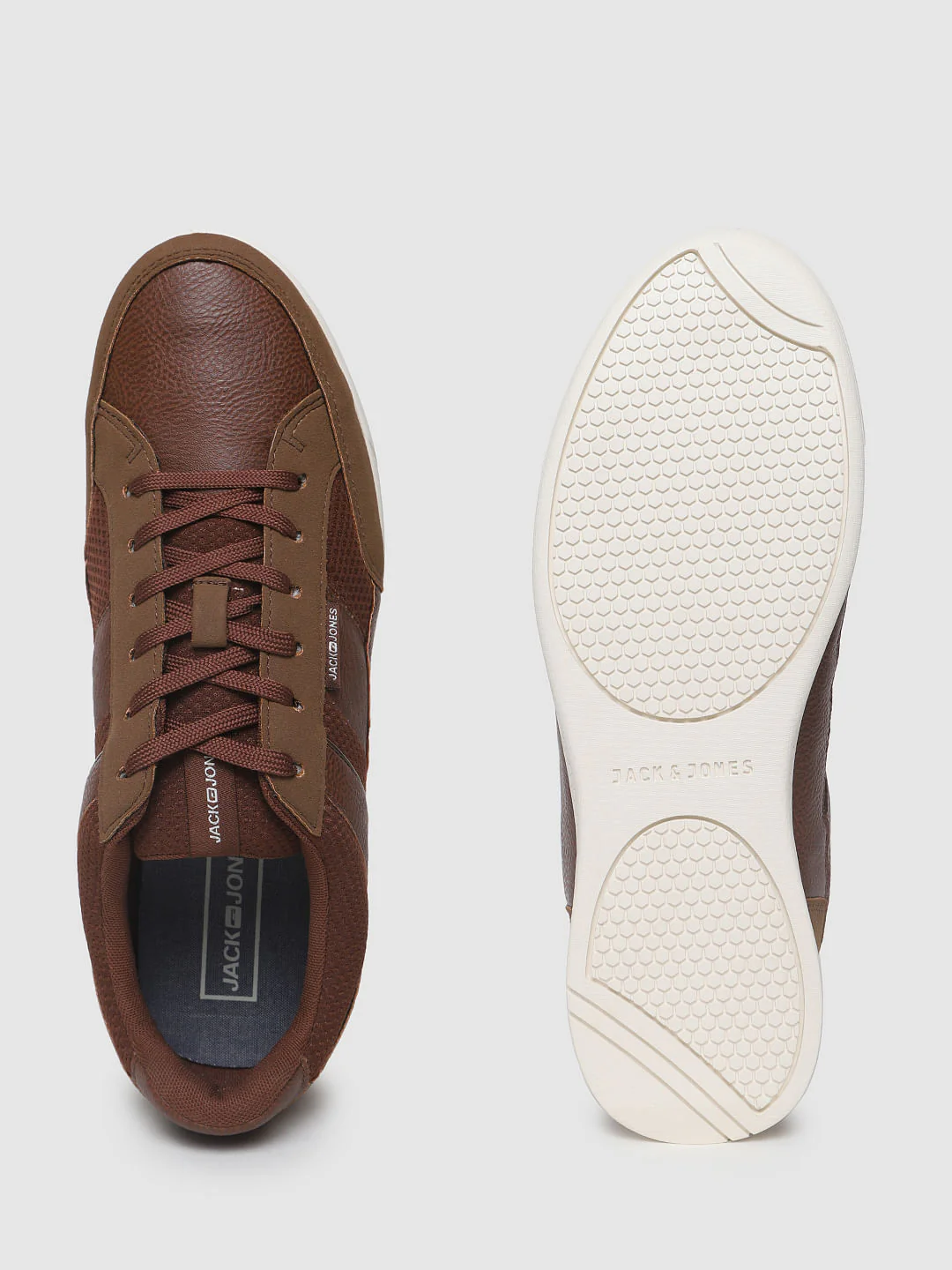 Brown Textured Sneakers - Image 3