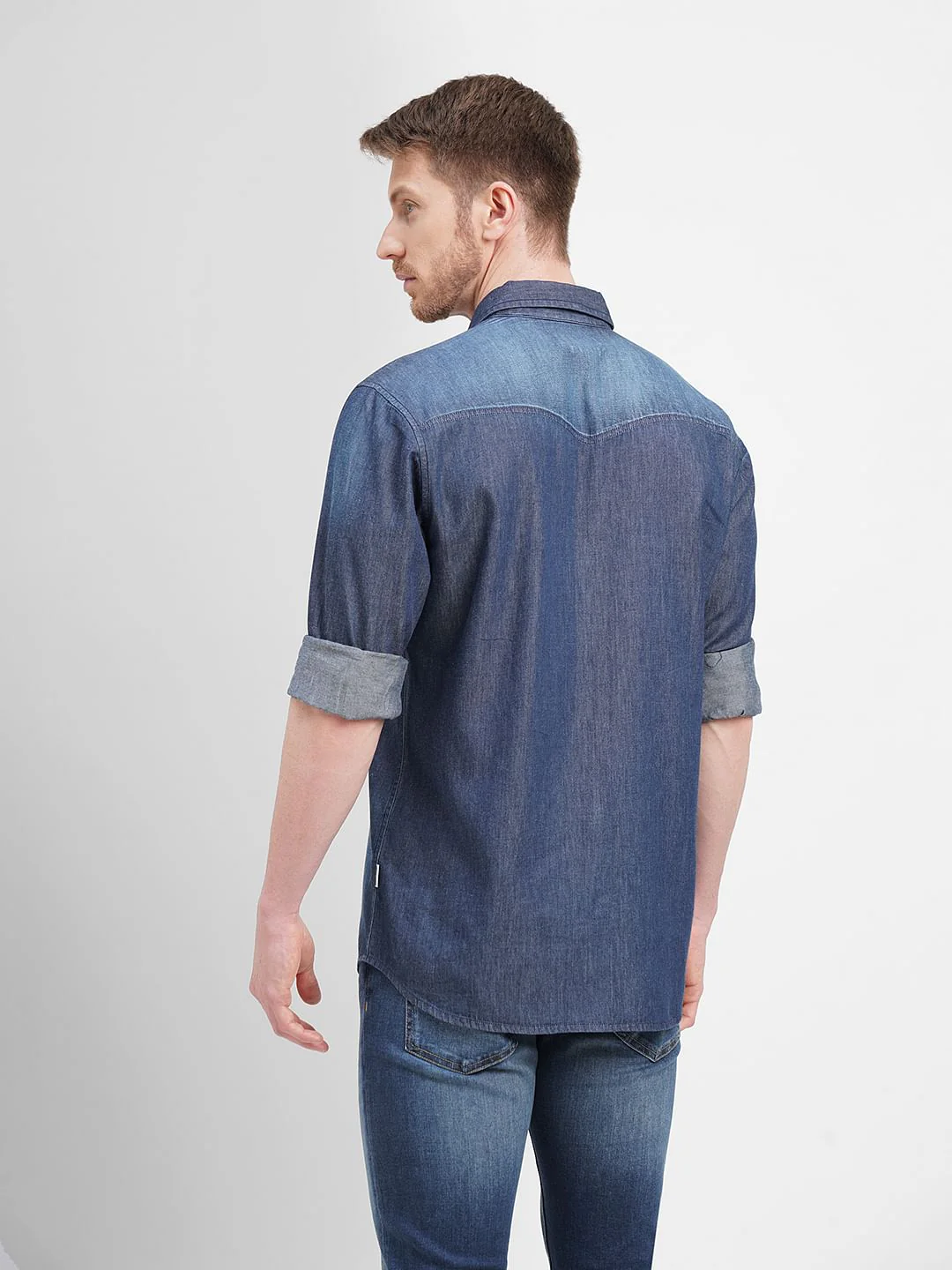 Blue Denim Full Sleeves Shirt - Image 4