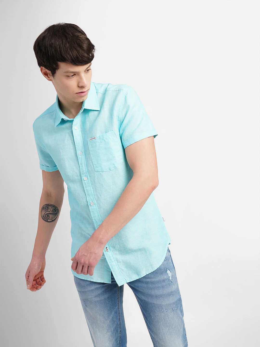 Light Blue Short Sleeves Shirt - Image 2