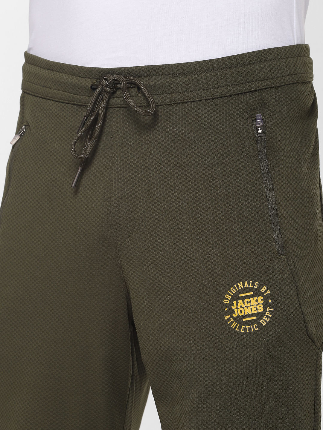 Green Logo Print Trackpants - Image 6